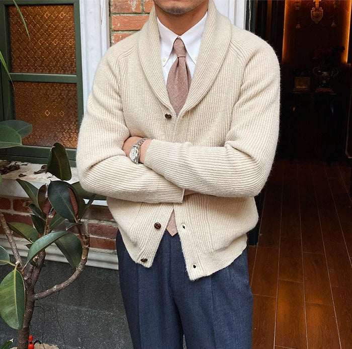 Cárdigan de punto con cuello chal de Bond Street