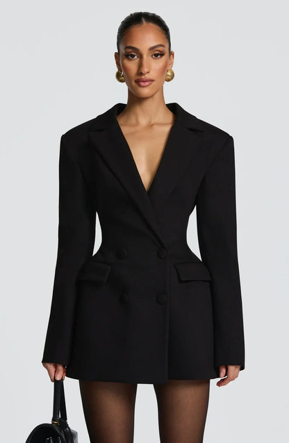 Vestido mini Elvira - Marrón ciruela